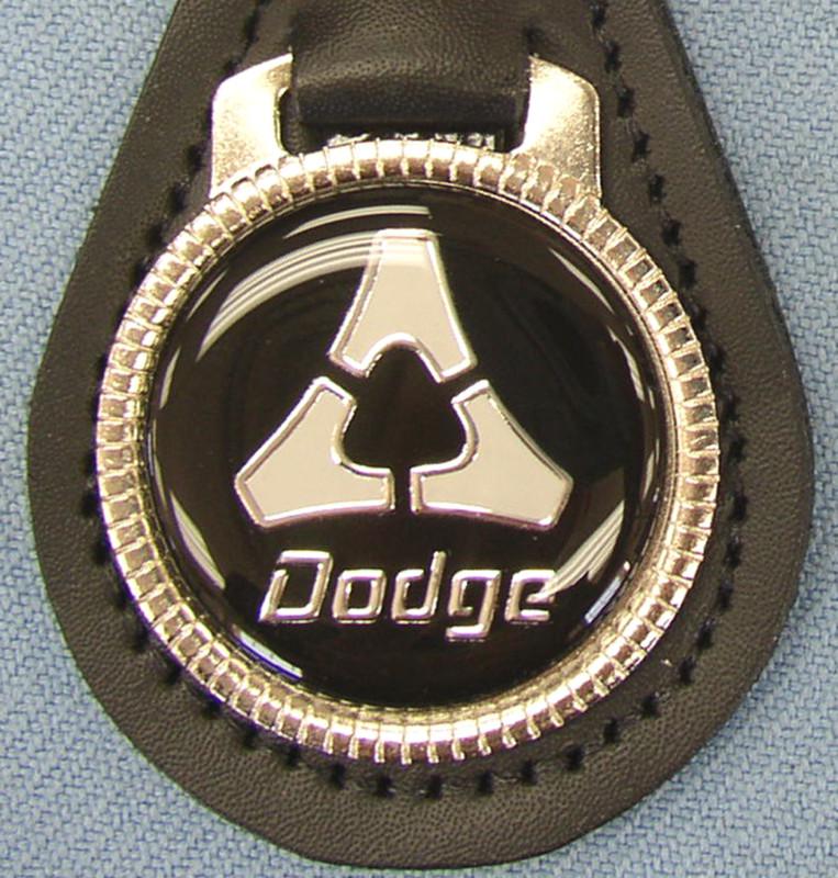 2 dodge triangle vintage logo leather key rings key fobs key holders