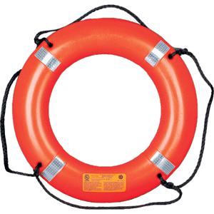 Mustang 30 inch life ring with tape - orange #mrd030