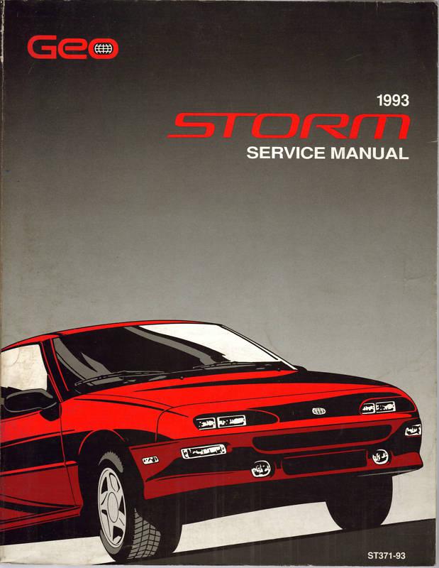 1993 chevy geo storm service manual shop st 371-93 original very good cond e11