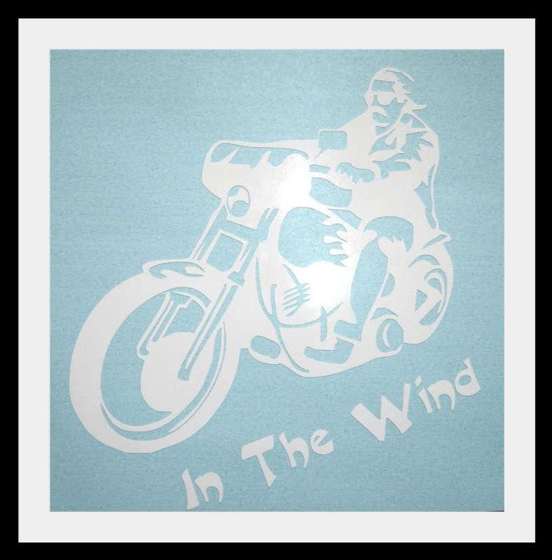 Harley dude in the wind  3m vinyl decal sticker graphic