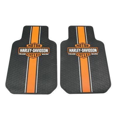 Plasticolor floor mats front seat area rubber harley-davidson® logo pair