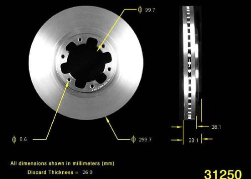 Bendix prt5227 front brake rotor/disc-disc brake rotor