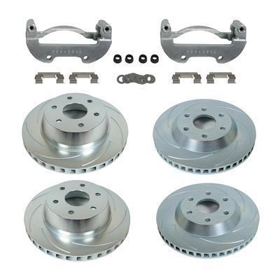 Summit racing brake upgrade big rotor front/rear slotted surface cadillac chevy