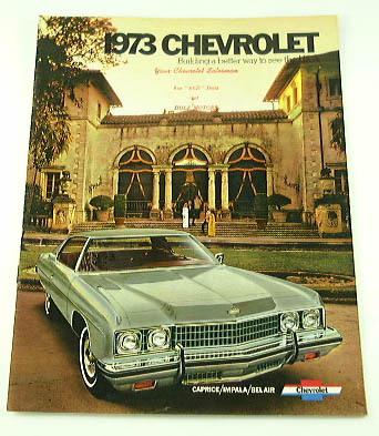 1973 73 chevy chevrolet brochure impala bel air caprice