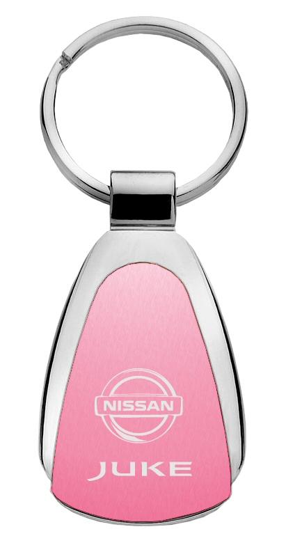 Nissan juke pink tear drop metal key chain ring tag key fob logo lanyard