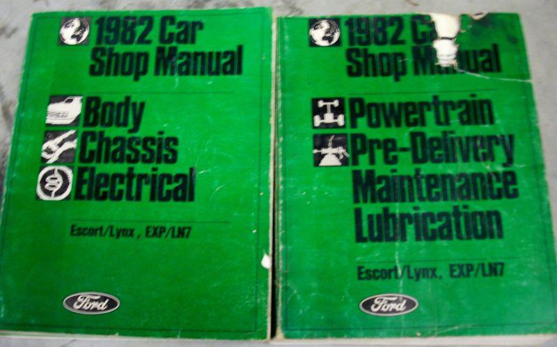 1982 ford exp escort mercury ln7 lynx service shop repair manual book