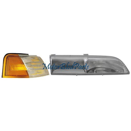 89-93 thunderbird headlight+corner light passenger rh r