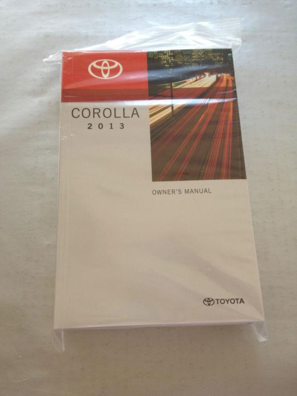 2013 toyota corolla owners manual in great condition