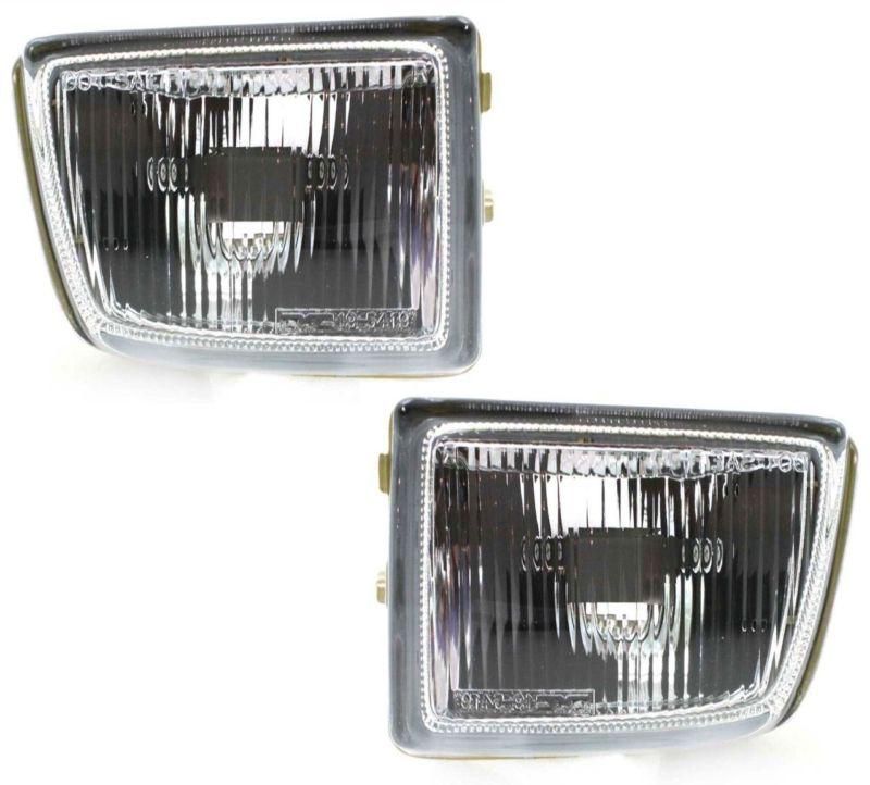 Driving fog light lamp lens & housing pair set (driver & passenger side, qty 2)