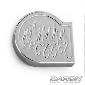 Baron horn cover rear flame chrome fits yamaha road star 1600/1700 1999-2013