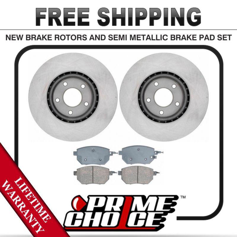 Front kit (2) brake rotors and (1 set) premium brake pads with lifetime warranty