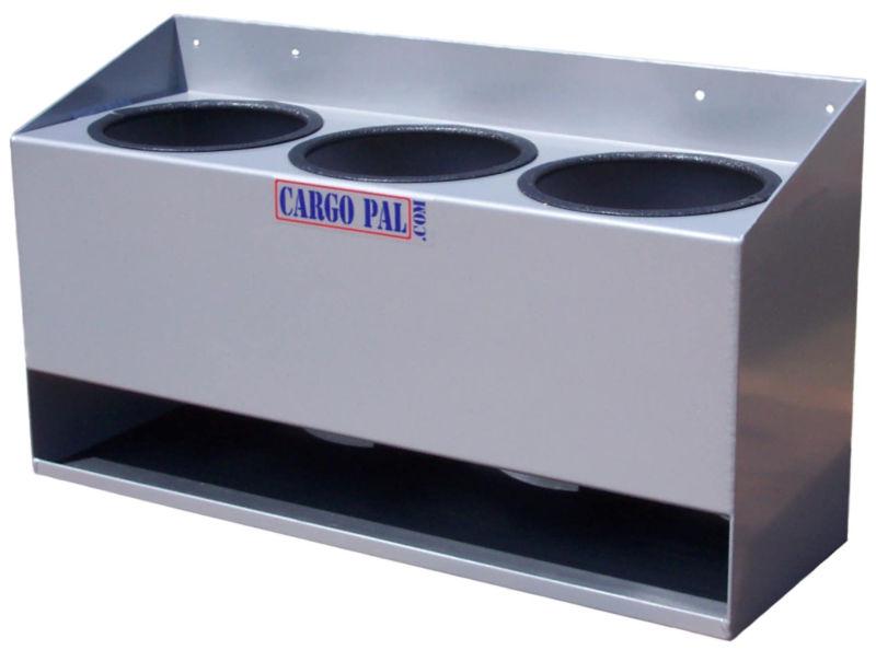 Cargopal cp533 nitrous 3 bottle holder w protect trim -race trailers shops -grey