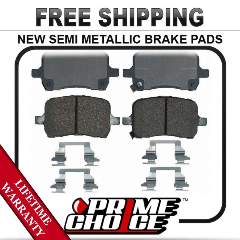 Front semi metallic disc brake pad kit full set with lifetime warranty