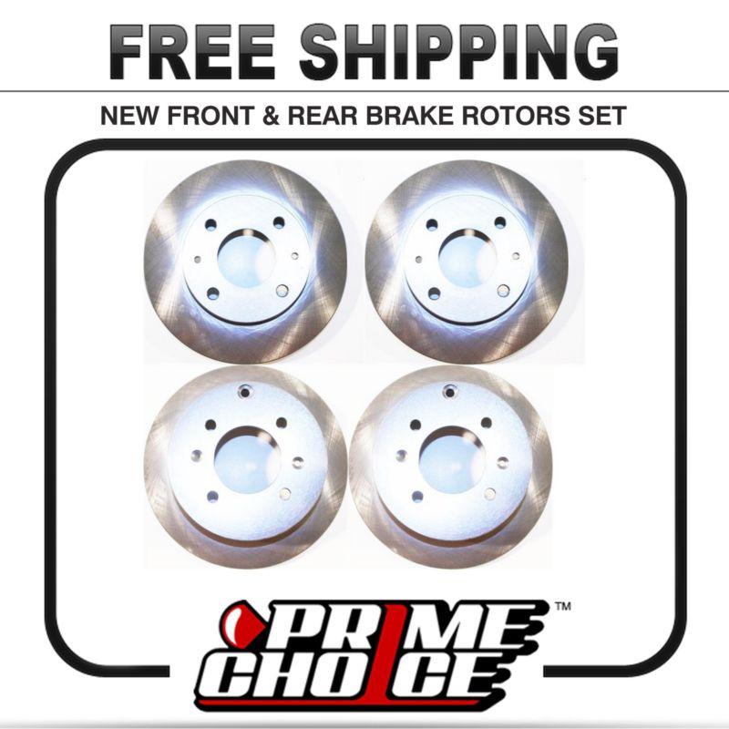 Set of 4 premium new brake disc rotors 2 complete pairs kit for front and rear