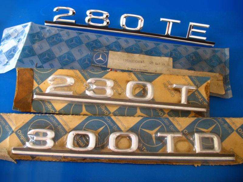 Mercedes benz w123 280te 230t 300td trunk lid emblem designation station wagon