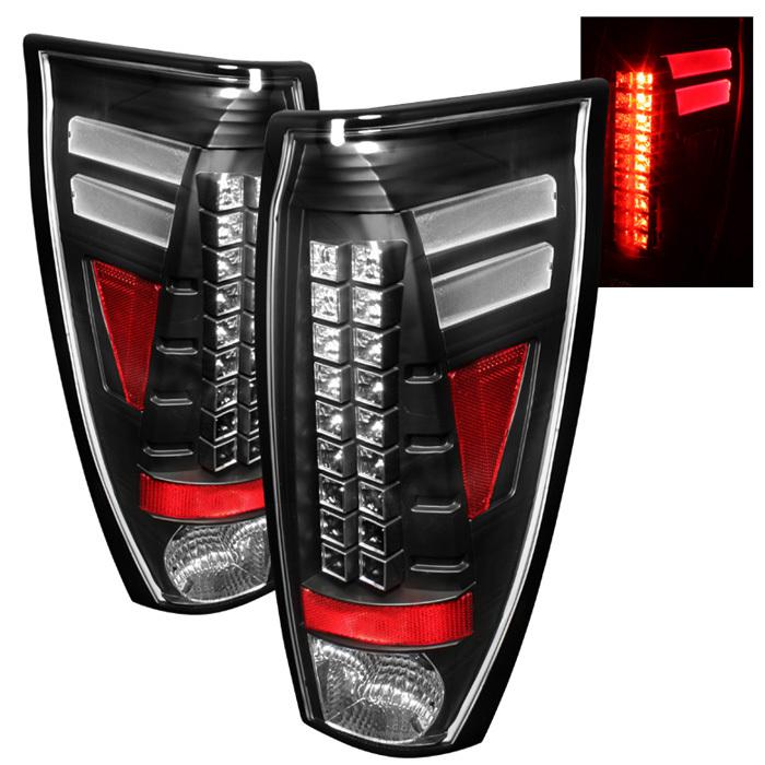 Spyder chevy avalanche 02-06 led tail lights - black