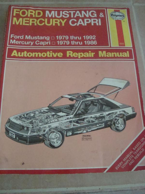 Haynes automotive repair manual ford mustang 79-92 and mercury capri 79-86