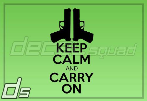 Keep calm and carry on 8" vinyl decal truck car window sticker kcco patriot gun