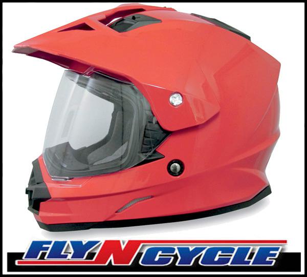 Afx fx-39 dual sport xl solid red motorcycle full face helmet dot ece