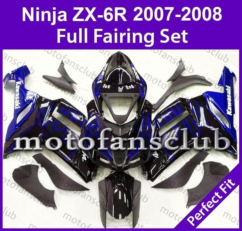 Fit kawasaki 07 08 zx6r zx 6r ninja 2007 2008 fairing bodywork plastics #17 c