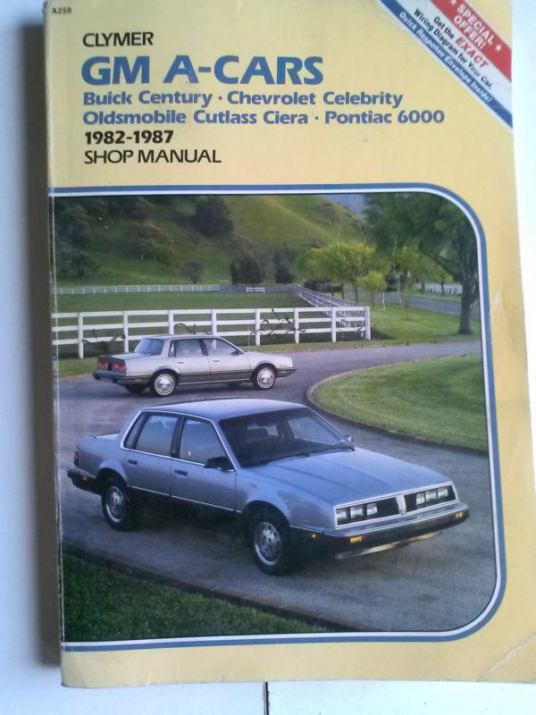 Clymers repair manual gm a- cars 1982-87