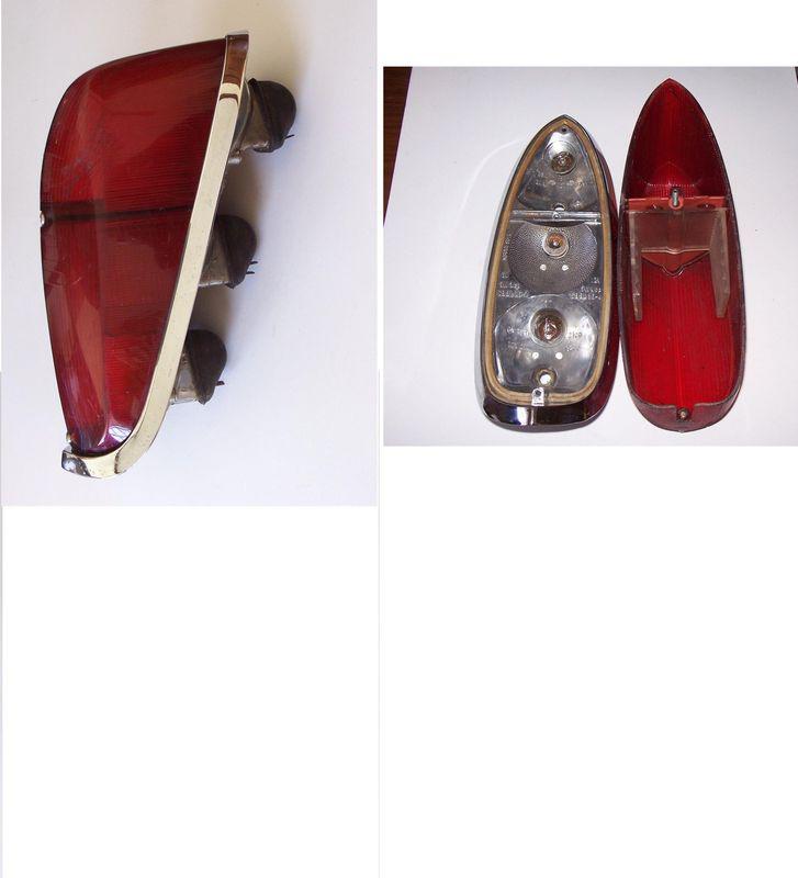 Vw type 3 rear turn signal lens & chrome bezel. tail brake stop light fastback  