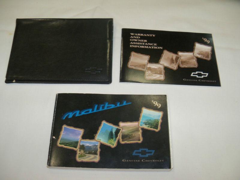 1999 chevrolet malibu owner's manual 3/pc.set+black chevrolet factory case.oem