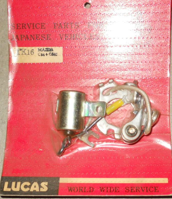 Lucas tune up kit (condenser & contact set) tk16. 1971 mazda r100, rx2 ---->