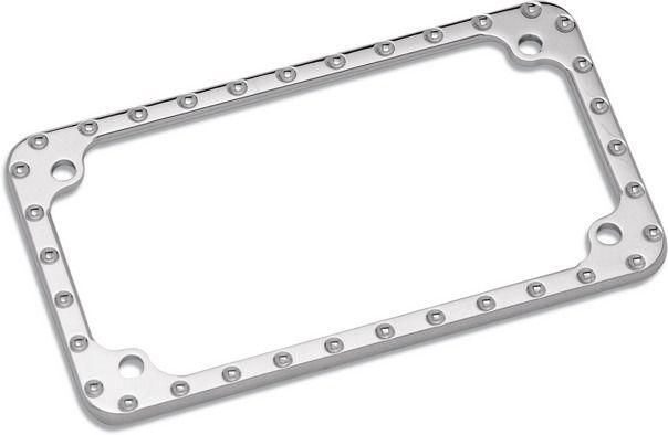 Covingtons license plate frame chrome 4 x 7 for harley