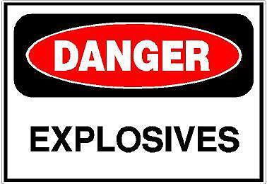 Danger- explosives decals