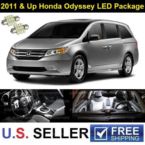 2011-2013 honda odyssey interior led smd lights package deal combo 9pcs white