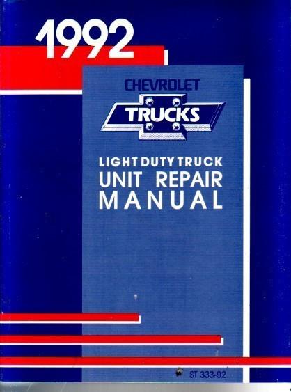 1992 chevrolet truck blazer suburban shop service manual unit repair overhaul