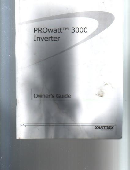 Prowatt 3000 inverter owner operator manual