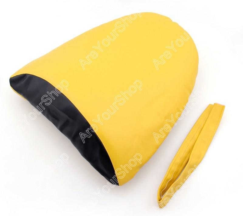 Rear pu leather seat cowl cover pillon kawasaki zx6r 03-04 z750 z1000 yellow