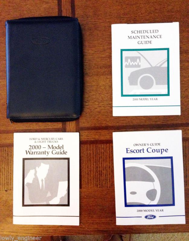 2000 ford escort  coupe zts owner's manual  set and logo case