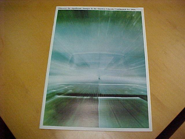 1964 lincoln continental factory large  dealer brochure