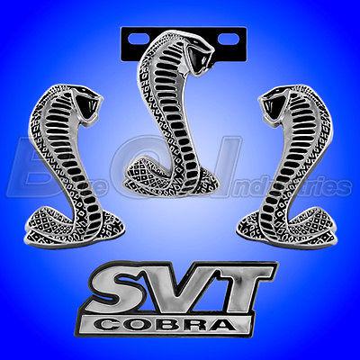 99,00,01,02,03 cobra snake fender 4pc grill svt emblems