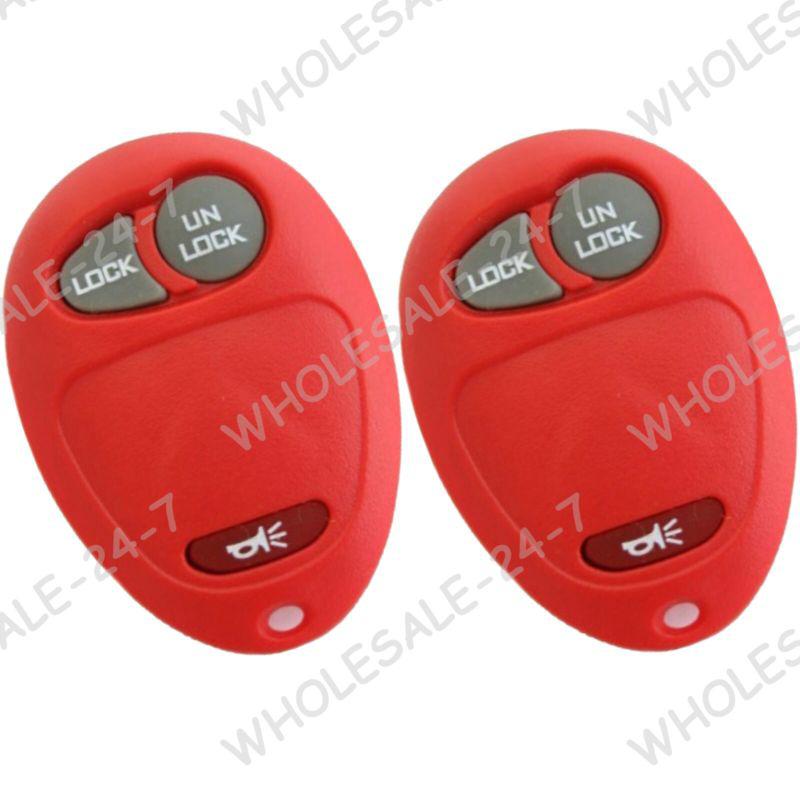 2 new red gm keyless entry remote key fob clicker transmitter wireless l2c0007t