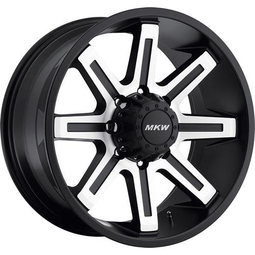 20x9 black machined mkw offroad m88 8x180 +10 rims trail grappler 37