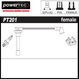 Powertec ht ignition leads honda accord v 2.0 (mot f20b3/z1/z2) (1993-1997)