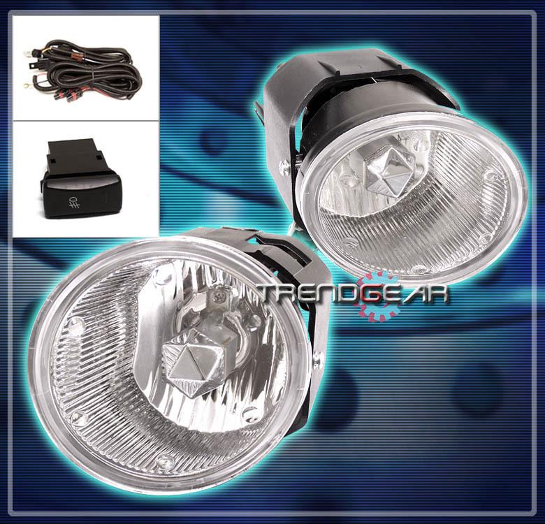 01-04 nissan frontier/xterra/00-03 sentra/maxima jdm clear fog light lamp+switch