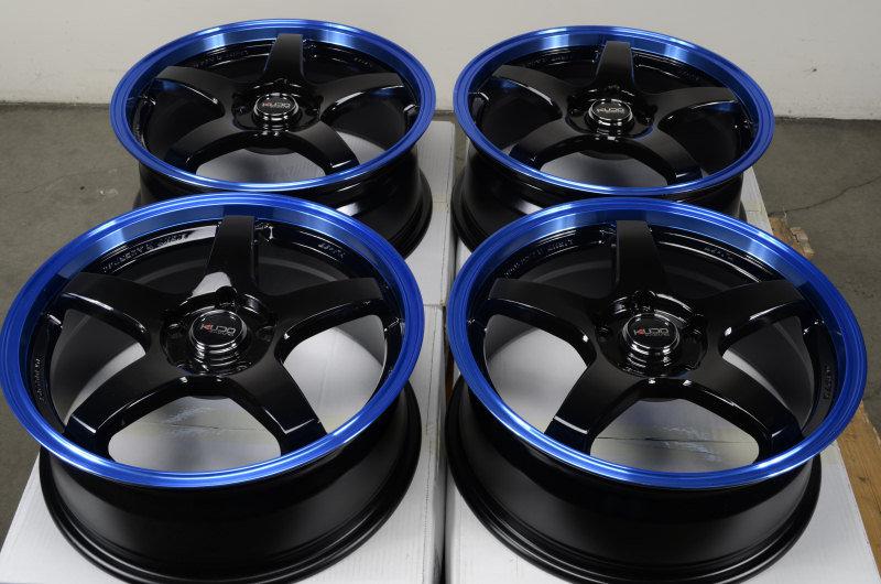 17 5x114.3 black blue wheels sienna avalon stratus sonata veracruz camry tl rims