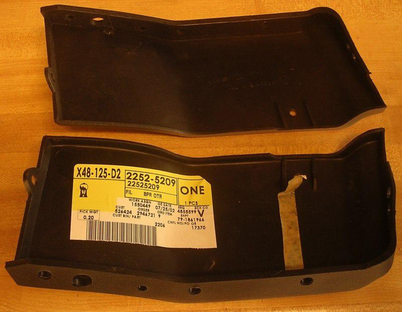 1986-1989 oldsmobile delta 88 front fender bumper filler nos genuine gm