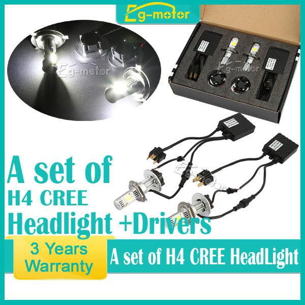 2x h4 cree 1800lm high beam car led headlight light bulb for toyota honda ford