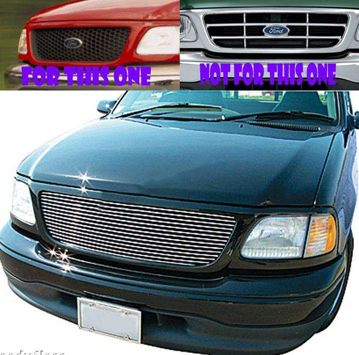 Fit :99-03 ford f150 w/o (honey combo insert)/expedition upper billet grille