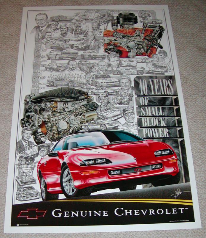 40 years of small block power -poster, mark donahue, dale earnhardt, zora duntov