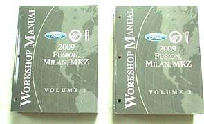 2009 ford mercury milan fusion mkz service manual set 