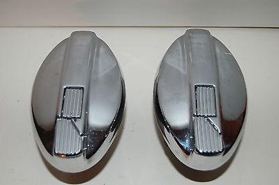 Jaguar - vintage 1980's xj6 fuel filler door lids - chrome - pair!