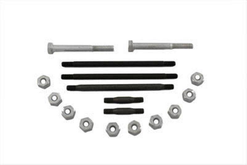 Cadmium engine case bolt kit for hd flathead wl and g  45ci models 1937-1973