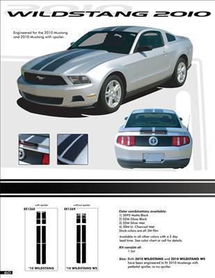 Ford mustang rally / 3m vinyl graphics decals stripes emblem trim kit 2010-2012 